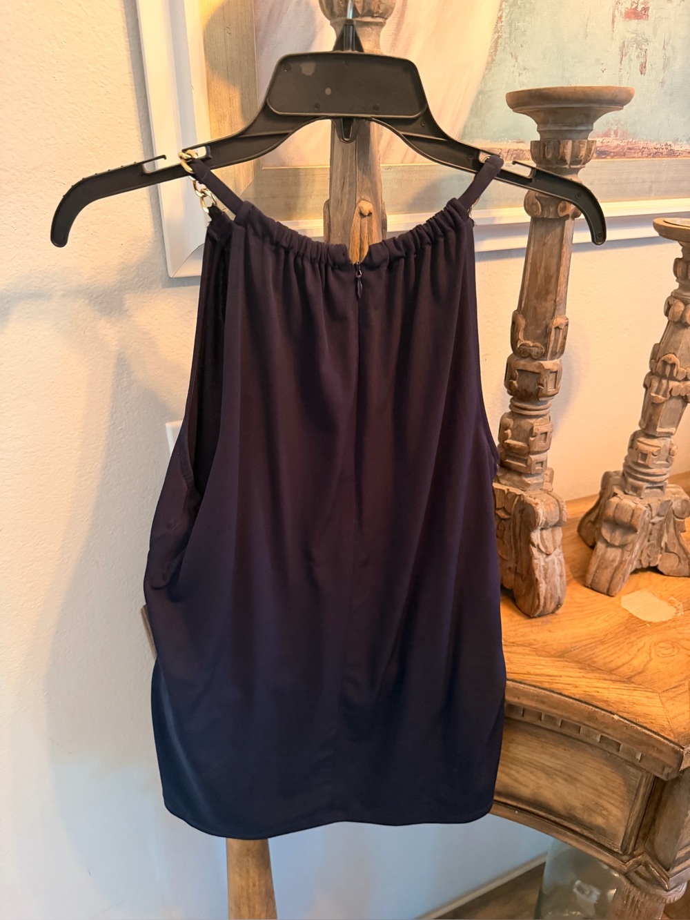 Michael Kors navy sleeveless shirt. - Picture 2 of 4